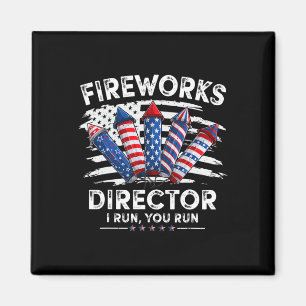 4th Of July Fireworks Director I Run You Run Men B Magnet