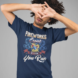 4th of July Fireworks Expert If I Run Party Gag T-Shirt