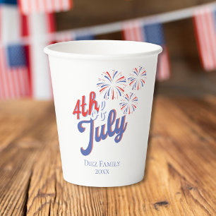 4th of July Fireworks Paper Cup
