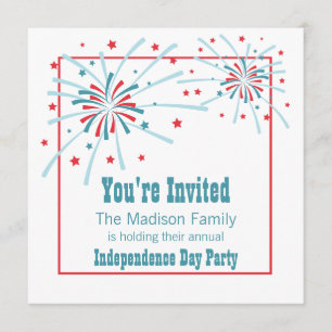 4th of July Fireworks Party Invitation