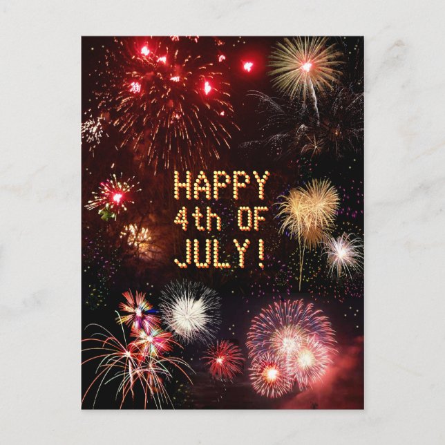 4th of July  Fireworks Postcard (Front)