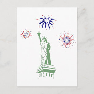 4th of July Fireworks Postcard