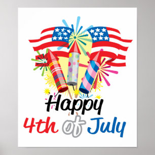 4th of July Fireworks Poster