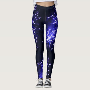 4th of July Fireworks Print Leggins Leggings
