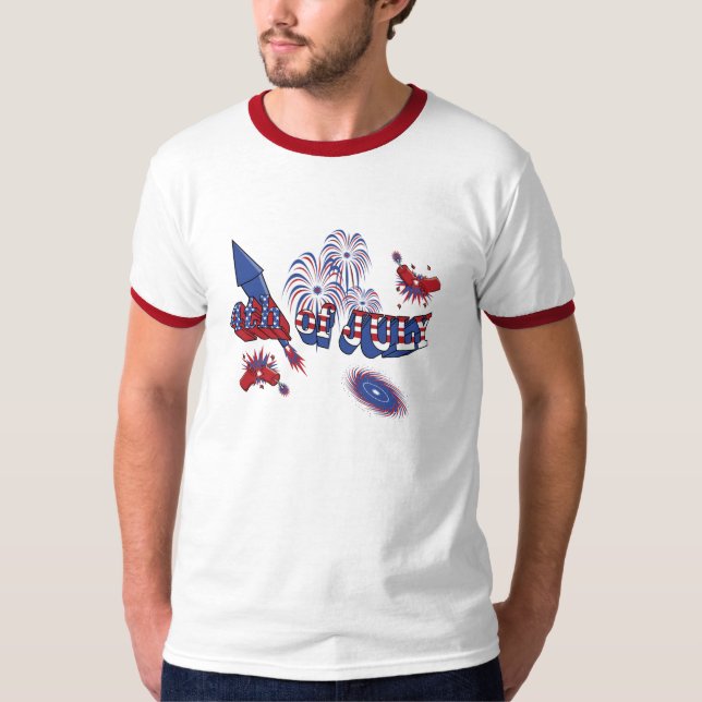 4th of July Fireworks t-shirt (Front)