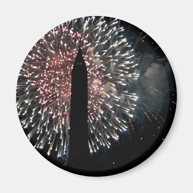 4th of July Fireworks Washington Monument Magnet (Front)