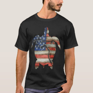 4th of July Fishing USA Flag Catfish Catfishing Pa T-Shirt
