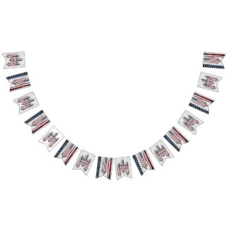 4th of July flag Custom bunting banner swallowtail
