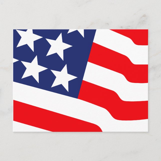 4th Of July Flag Invitation Postcard (Front)