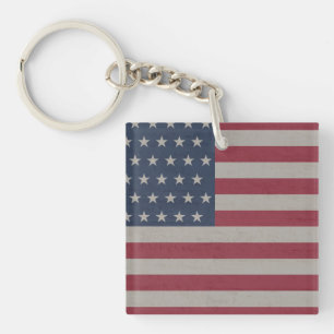 4TH OF JULY FLAG KEY RING