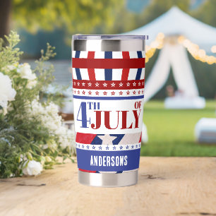4th of July Flag of America Artsy Custom Insulated Tumbler