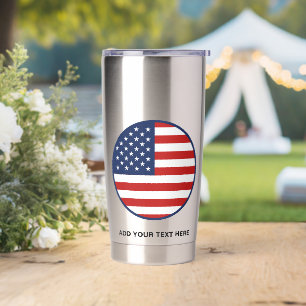 4th of July Flag of America Custom Insulated Tumbler