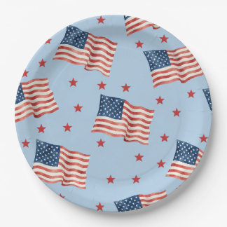 4th of July Flag Party Plates 