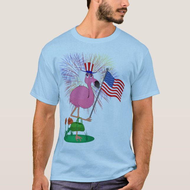 4th of July Flamingo Shirt (Front)
