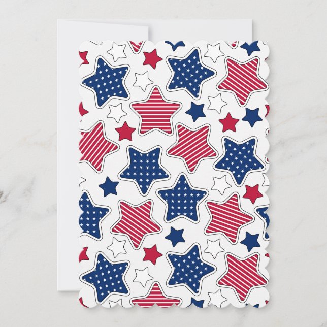 4th Of July Flat Greeting Card (Front)