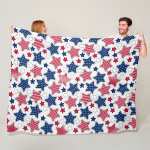 4th Of July Fleece Blanket