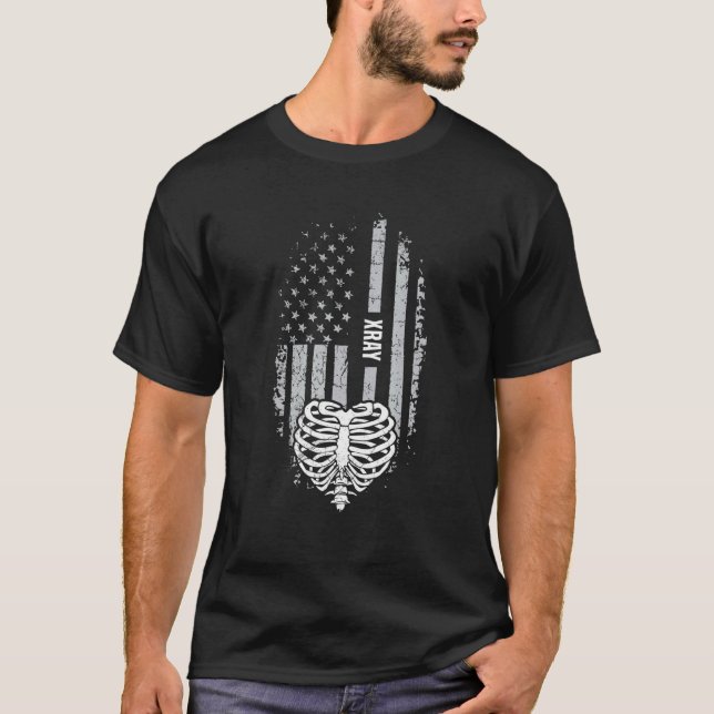 4th of July for a Patriotic X Ray Tech T-Shirt (Front)
