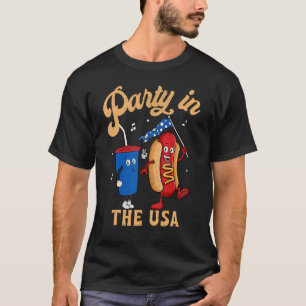 4th Of July  For Hotdog  Party In The Usa 4 T-Shirt