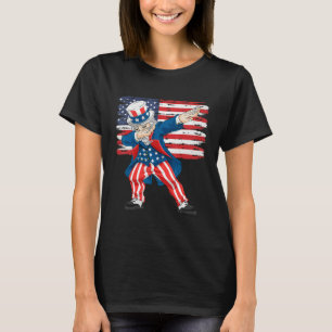 4th Of July  For Kids  Dabbing Uncle Sam Boys Men T-Shirt