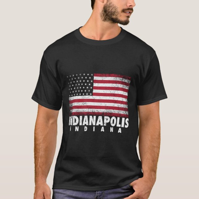 4Th Of July For Men Women Indianapolis Indiana Ame T-Shirt (Front)