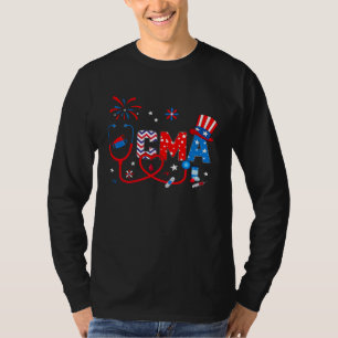 4th Of July  For Women Stethoscope Patriotic CMA T-Shirt