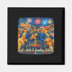 4th of july founding fathers vintage patriotic magnet