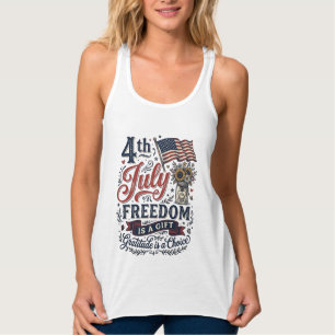 4th of July Freedom Gratitude Vintage Shirt Design