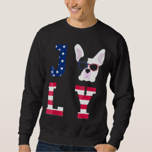 4th Of July French Bulldog American Flag Dog Sweatshirt