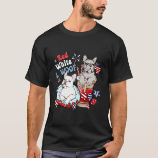 4Th Of July French Bulldog Frenchies Red White And T-Shirt