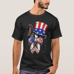 4th of July French Bulldog Patriotic American USA  T-Shirt