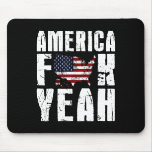 4th Of July Funny - America Yeah Mouse Pad