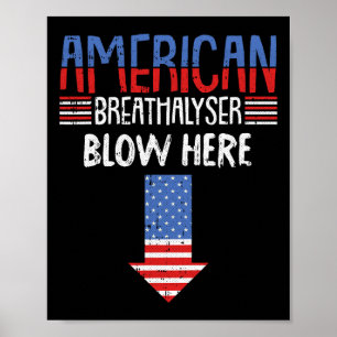 4th Of July Funny American Flag Patriotic Poster