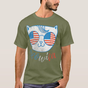 4th Of July Funny American Independence Day Cat T-Shirt