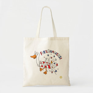 4th of July Funny Duck Kids Tote Bag
