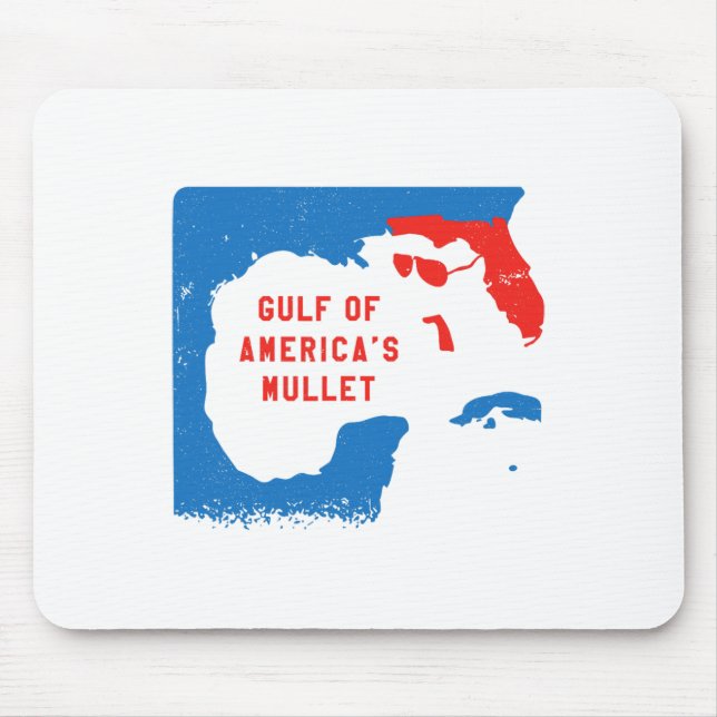 4th Of July Funny Gulf Of America's Mullet  Mouse Pad (Front)