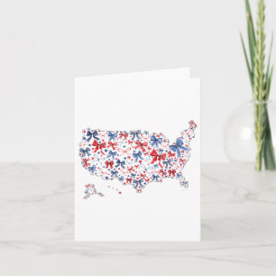 4th Of July Funny Gulf Of Mexico Usa Coquette Bow Card