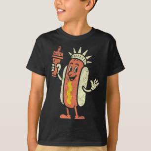 4th Of July Funny Hot Dog Boys Girls Fourth Of Jul T-Shirt