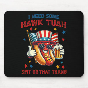 4th Of July Funny Hot Dog Usa Flag I Need Some Haw Mouse Pad