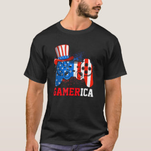 4th Of July  Gamerica Video Gamer Kids Boys Men Us T-Shirt