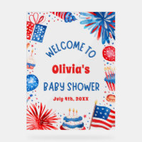 4th Of July Gender Neutral Baby Shower Welcome