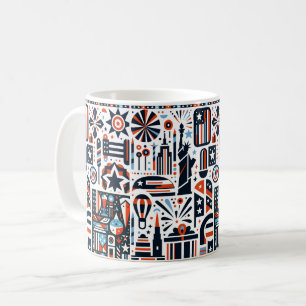 4th of July Generative Pattern Coffee Mug