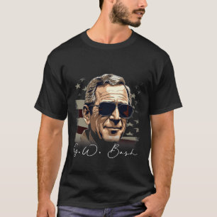 4th Of July George W. Bush President Portrait Patr T-Shirt