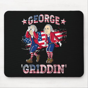 4th Of July George Washington Griddy George Griddi Mouse Pad