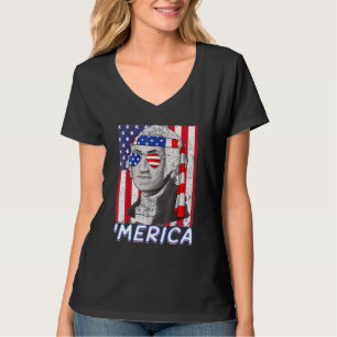 4th Of July George Washington Patriotic Merica Fla T-Shirt