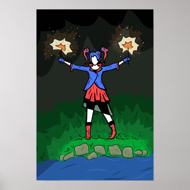 4th of July Girl on Poster (Front)