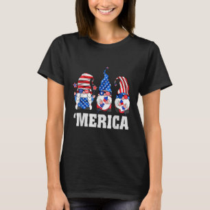 4th Of July  Gnomes Merica American Freedom Usa Fl T-Shirt