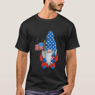 4th Of July Gnomes Patriotic American Flag Cute Th T-Shirt