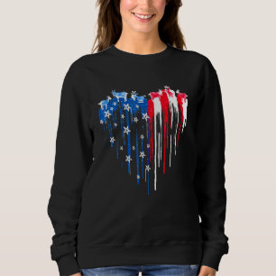 4th Of July Goat Heart American Flag Independence Sweatshirt