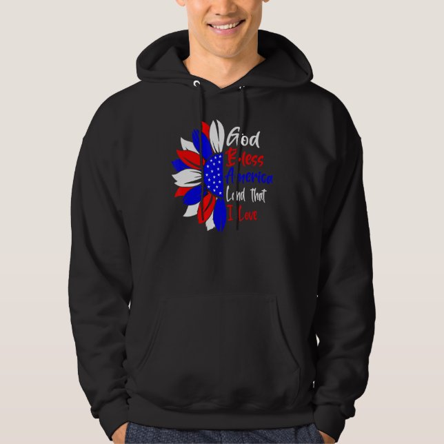 4th Of July God Bless America Land That I Love Sun Hoodie (Front)