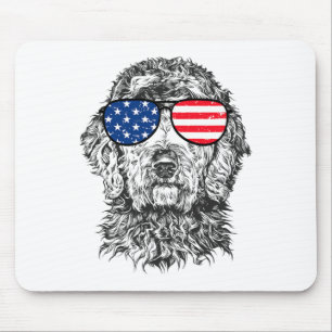 4th Of July Goldendoodle Doodle Dog Patriotic Usa Mouse Pad